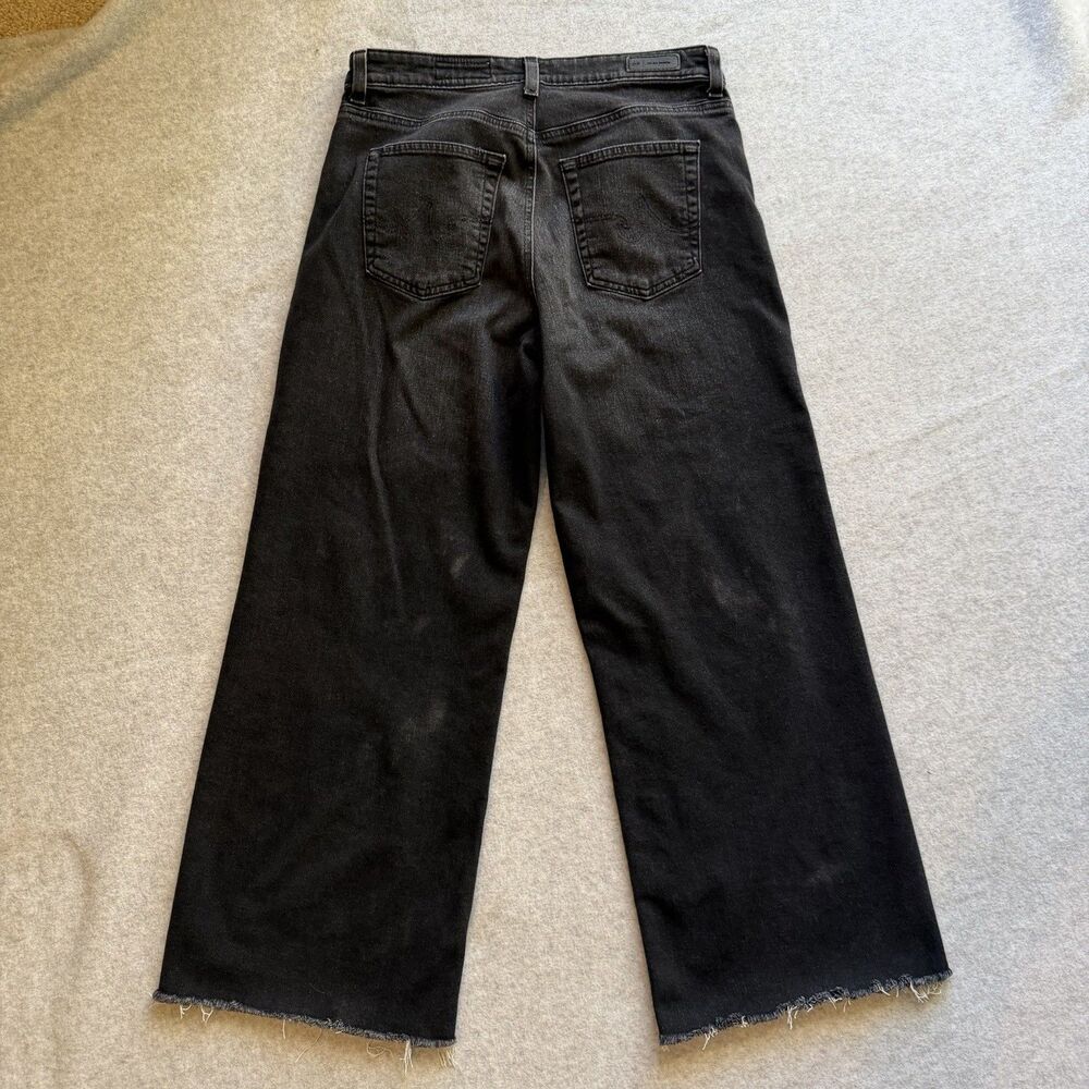 AG Adriano Goldschmied Sz 29 8 Saige Wide Leg Crop High Rise Fit Raw Hem (READ) - Picture 2 of 9